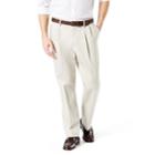Men's Dockers&reg; Signature Khaki Lux Classic-fit Stretch Pleated Pants D3, Size: 40x34, Lt Beige