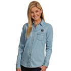 Women's Antigua Brooklyn Nets Chambray Shirt, Size: Medium, Med Blue
