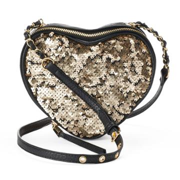 Juicy Couture Romie Sequined Heart Crossbody Bag, Women's, Gold