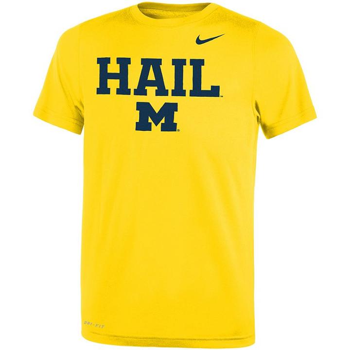 Boys 8-20 Nike Michigan Wolverines Legend Football Tee, Size: Xl 18-20, Yellow