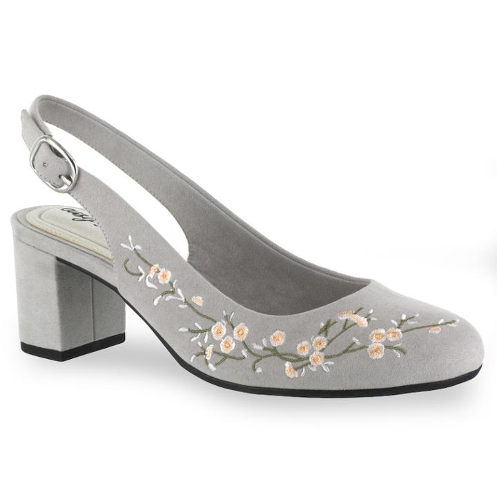 Easy Street Dainty Women's Slingback High Heels, Size: Medium (11), Grey