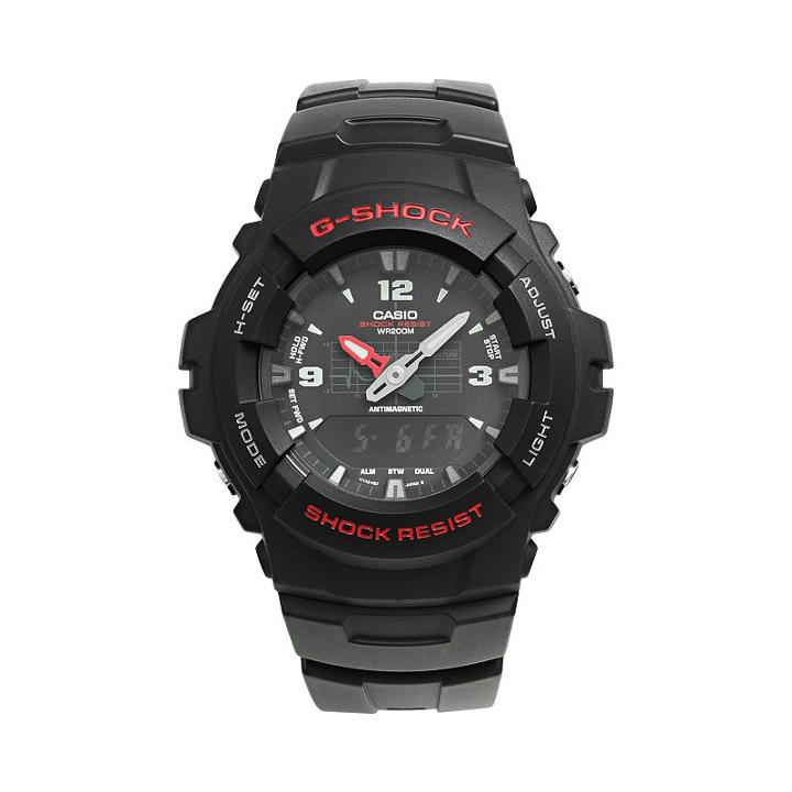 Casio Men's G-shock Analog & Digital Chronograph Watch - G100-1bv, Black