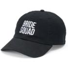 Women's David & Young Bride Squad Denim Baseball Cap, Black