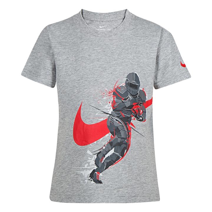 Boys 4-7 Nike Brush Football Player Graphic Tee, Size: 6, Grey