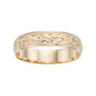 Men's 10k Gold Textured Wedding Band, Size: 10.50, Yellow