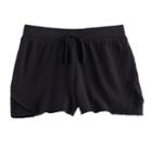 Girls 7-16 So&reg; Crochet Trim Shorts, Size: 8, Black