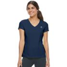 Women's Fila Sport&reg; Essential V-neck Short Sleeve Tee, Size: Large, Blue (navy)