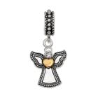 Individuality Beads Sterling Silver Crystal And Angel Charm, Women's, Multicolor
