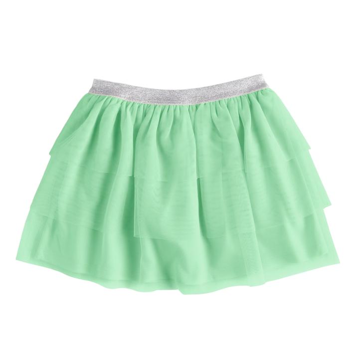 Girls 4-10 Jumping Beans&reg; Tiered Mesh Skort, Size: 6, Lt Green