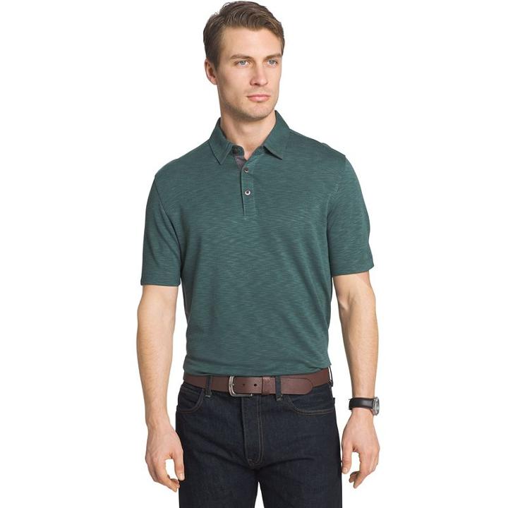 Men's Van Heusen Classic-fit Self-collar Polo, Size: Medium, Green Oth