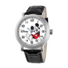 Disney Mickey Mouse Women's Leather Watch, Black