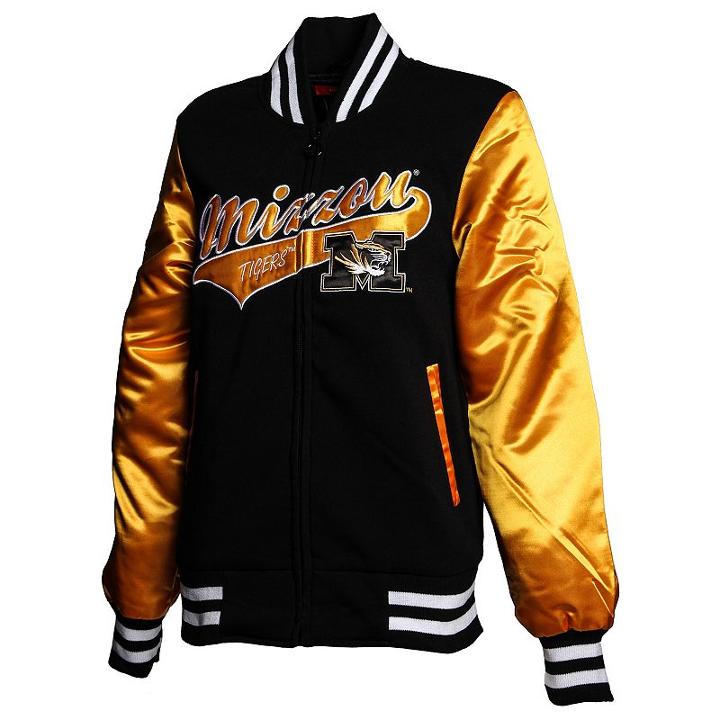 Women's Franchise Club Missouri Tigers Sweetheart Varsity Jacket, Size: Small, Black
