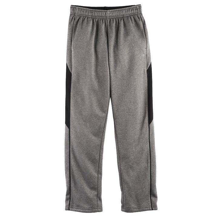 Boys 8-20 Tek Gear&reg; Warmtek Fleece Pants, Size: Small, Dark Grey