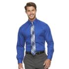 Men's Van Heusen Flex Collar Regular-fit Pincord Dress Shirt, Size: 14.5-32/33, Blue Other