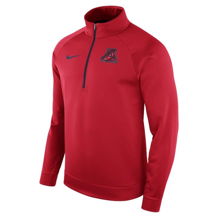Men's Nike Arizona Wildcats Quarter-zip Therma Top, Size: Small, Red