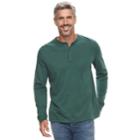 Men's Croft & Barrow&reg; Classic-fit Easy-care Henley, Size: Xl, Dark Green