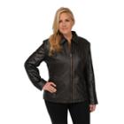 Plus Size Excelled Leather Scuba Jacket, Women's, Size: 1xl, Brown