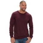Big & Tall Sonoma Goods For Life&trade; Classic-fit Coolmax Crewneck Sweater, Men's, Size: Xxl Tall, Dark Red