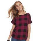 Women's Rock & Republic&reg; Crepe Strappy-back Top, Size: Small, Dark Pink