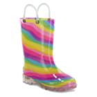 Western Chief Rainbow Girls' Light Up Waterproof Rain Boots, Size: 9 T, Multi