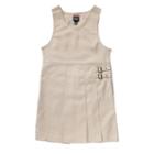 Girls 4-20 French Toast School Uniform Double Buckle Jumper, Size: 7, Beig/green (beig/khaki)