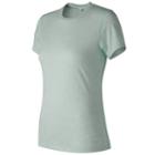 Women's New Balance Heather Tech Short Sleeve Tee, Size: Large, Brt Green