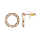 Simulated Crystal Nickel Free Circle Drop Earrings, Women's, Gold
