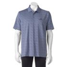Men's Pebble Beach Classic-fit Embossed Striped Performance Golf Polo, Size: Small, Blue Other