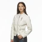 Women's Apt. 9&reg; Faux-leather Peplum Jacket, Size: Large, White