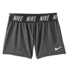 Girls 7-16 Nike Exposed Waistband Shorts, Size: Large, Grey (charcoal)