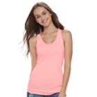 Juniors' So&reg; Ribbed Racerback Tank, Teens, Size: Small, Brt Pink