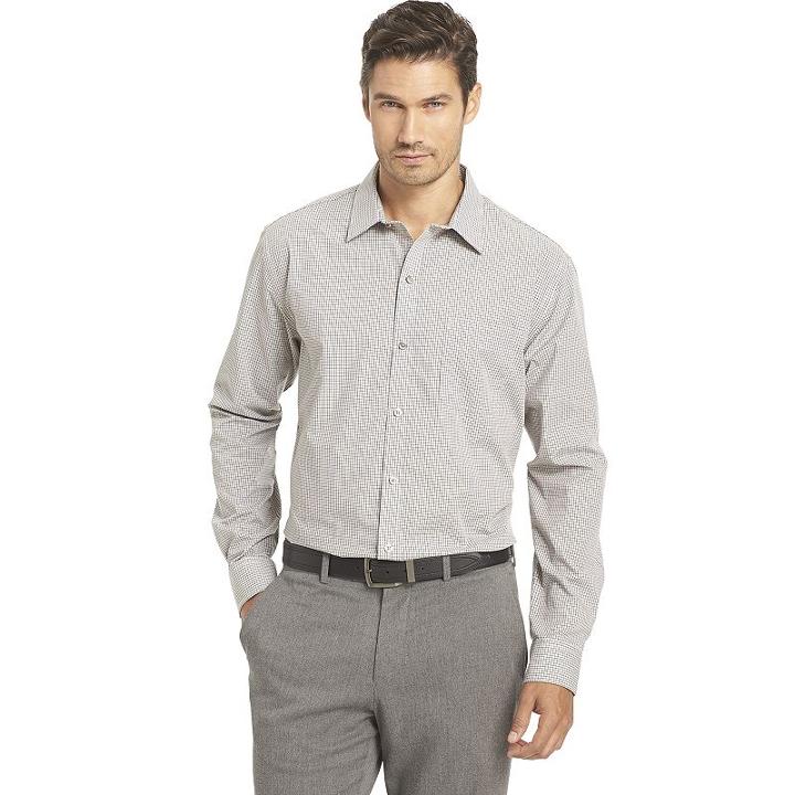 Big & Tall Van Heusen Traveler Classic-fit Stretch No-iron Button-down Shirt, Men's, Size: Xl Tall, Med Beige