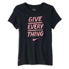 Girls 7-16 Nike Dri-fit Give Everything Tee, Girl's, Size: Large, Grey (charcoal)