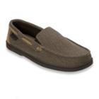 Dearfoams Men's Twill Moccasin Slippers, Size: Xl, Lt Brown
