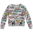 Disney's D-signed Descendants 2 Girls 7-16 Graffiti Graphic Sweatshirt, Size: Xs, Light Grey