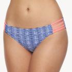 Mix And Match Striped Strappy Hipster Bikini Bottoms, Size: Xs, Brt Blue