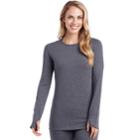 Women's Cuddl Duds Comfortwear Crewneck Top, Size: Small, Med Grey