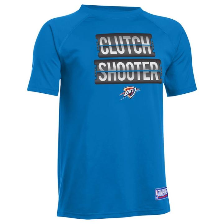 Boys 8-20 Under Armour Oklahoma City Thunder Clutch Shooter Tee, Size: Medium, Blue