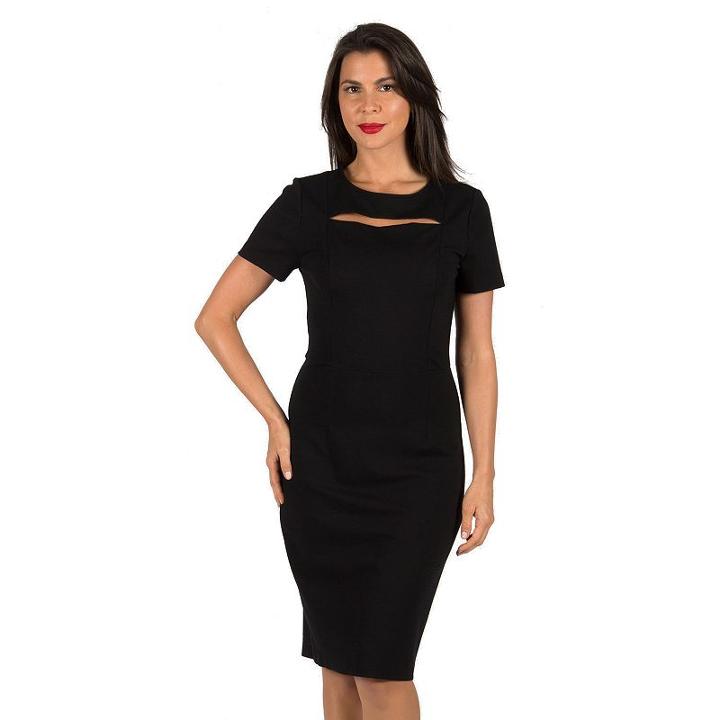 Women's Harve Benard Cutout Sheath Dress, Size: Xl, Black