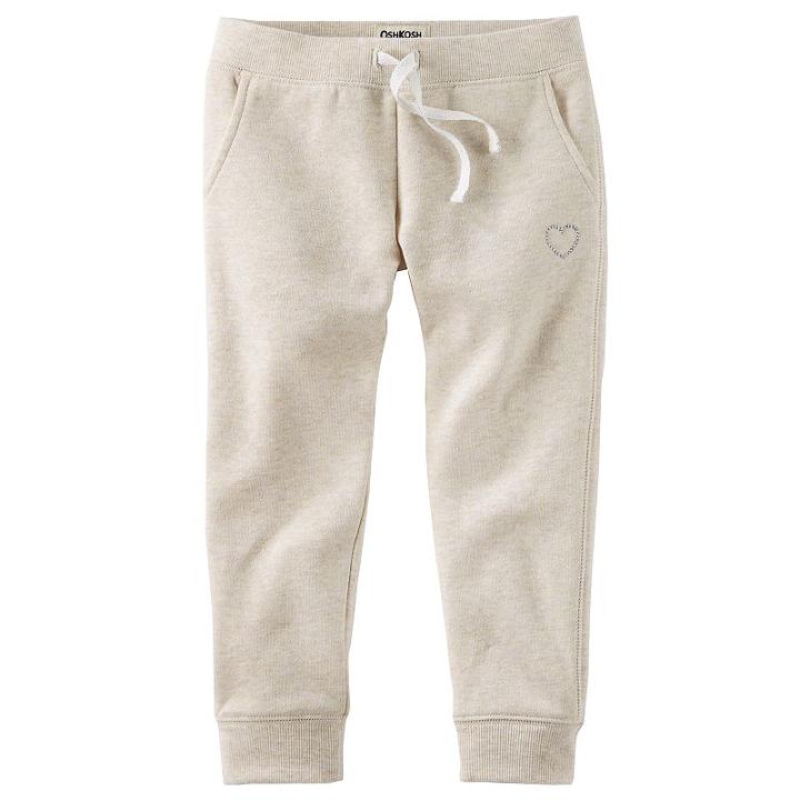 Girls 4-12 Oshkosh B'gosh&reg; Embroidered Knit Pants, Size: 4, Light Grey