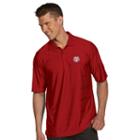 Men's Antigua New York Red Bulls Illusion Desert-dry Xtra-lite Tonal-striped Performance Polo, Size: 3xl, Dark Red