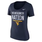 Women's Nike West Virginia Mountaineers Local Spirit Tee, Size: Medium, Blue (navy)