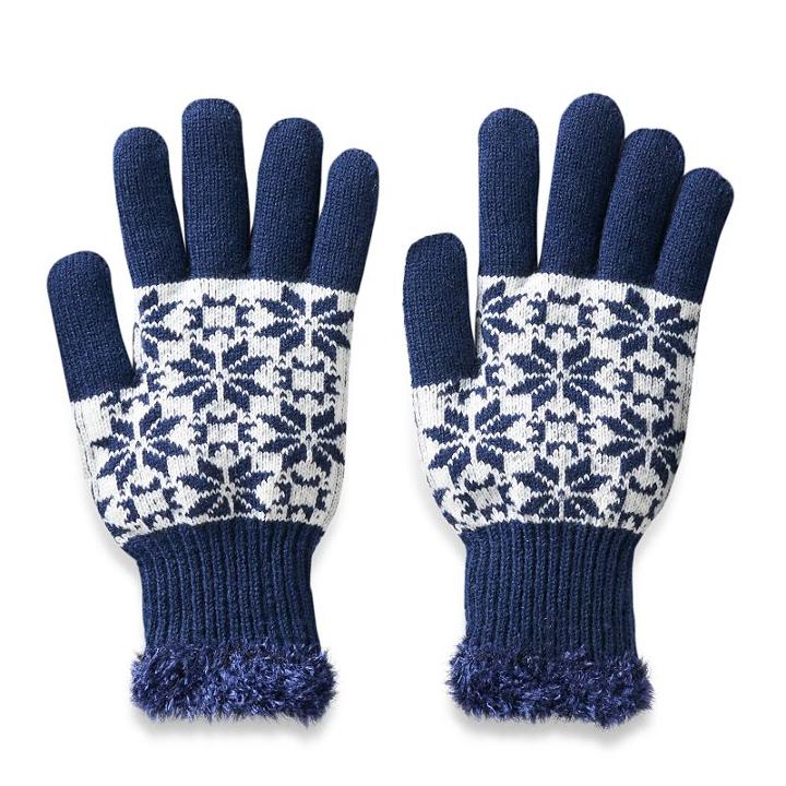 Women's Sonoma Goods For Life&trade; Snowflake Gloves, Blue (navy)