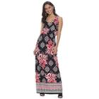 Juniors' Three Pink Hearts Cross-front Maxi Dress, Teens, Size: Xs, Oxford