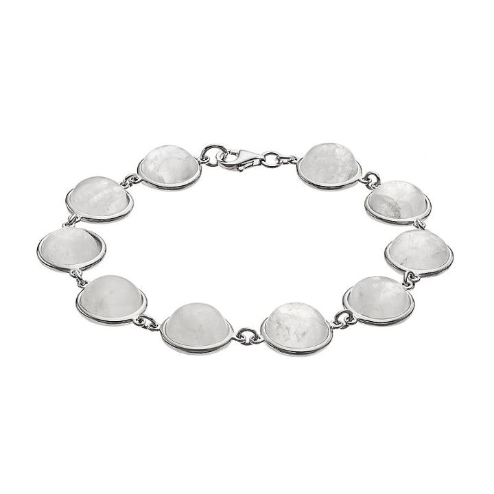 Sophie Miller Sterling Silver Rainbow Moonstone Bracelet, Women's, Size: 7, White
