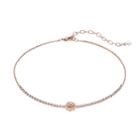 Napier Simulated Crystal Round Halo Choker Necklace, Women's, Pink