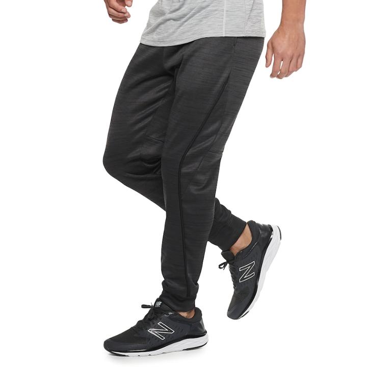 Men's Tek Gear&reg; Performance Fleece Jogger Pants, Size: Large, Black