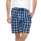 Big & Tall Chaps Plaid Soft-touch Woven Sleep Shorts, Men's, Size: L Tall, Black