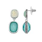 Napier Teal Nickel Free Drop Earrings, Women's, Blue