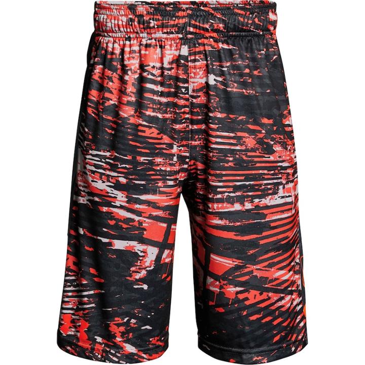Boys 8-20 Under Armour Stunt Shorts, Size: Large, Neon Coral Gray